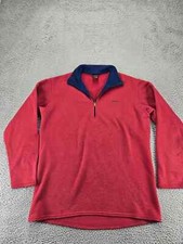 Patagonia Jacket Mens Large Red Long Sleeve Vintage USA Made Capilene 1/4 Zip