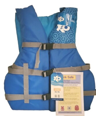   Exxel X2O Adult 2X/3X Life Vest Jacket  Blue Ocean Coral  Free UPS Shipping