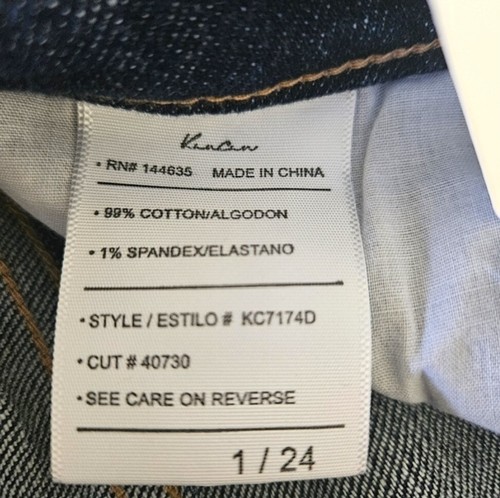 NEW! KanCan Mid-Rise Boyfriend Devika Distressed Jeans Dark Wash Size 1/24 - Picture 9 of 11