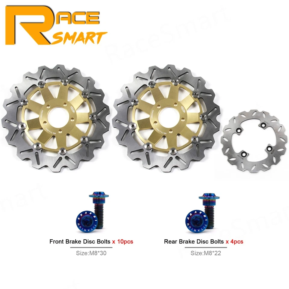 For Kawasaki Z1000 2003-2006 Front Rear Brake Rotors Discs Mounting Bolts Screws - Image 2 of 4