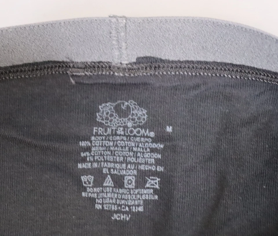 Paquete de 7 calzoncillos boxer de pierna corta Fruit of the Loom para hombre tallas M, negros/grises Foto 4 de 4