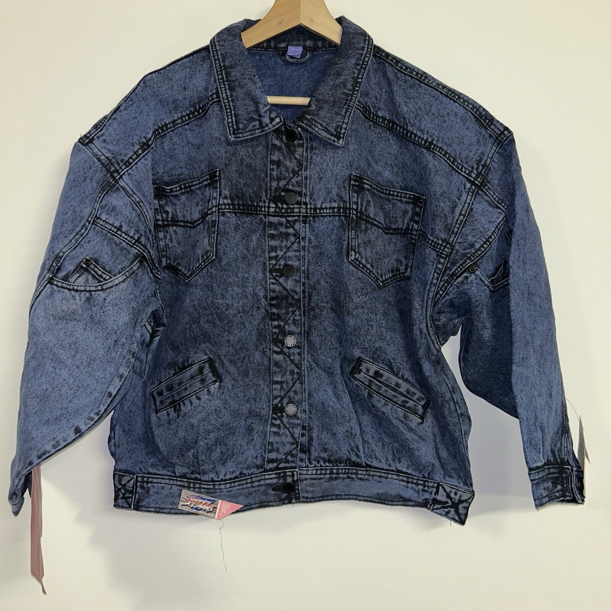 Vintage 1990's Seattle Blues Diamond Wash Denim Jacket, Deadstock