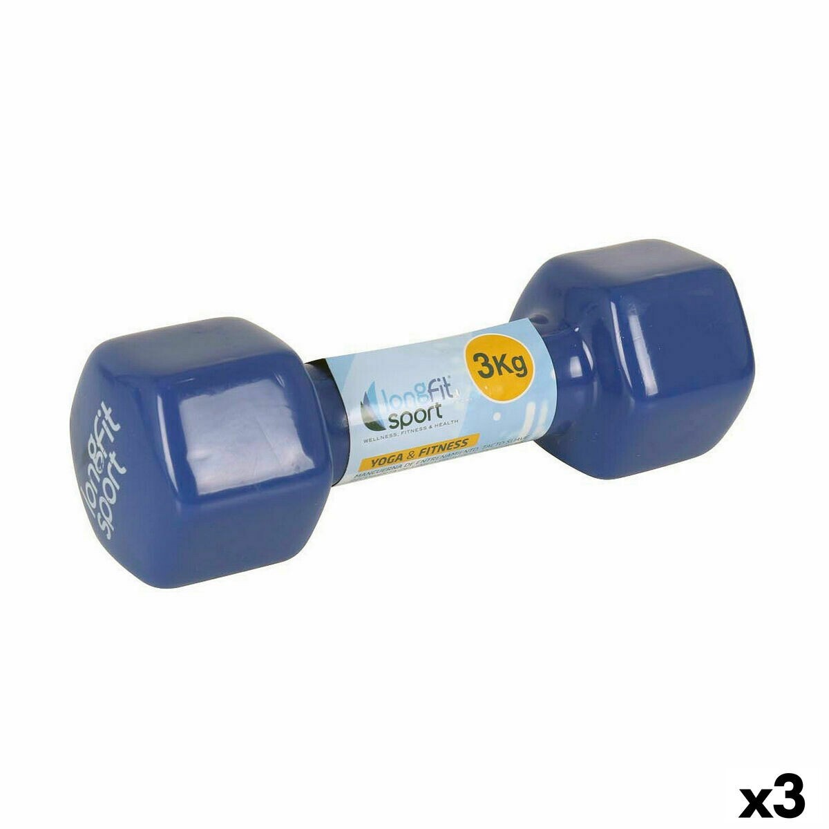 Manubri LongFit Sport Longfit sport 3 Kg Azzurro 3 Unit�