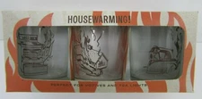 Novelty Sick Humor Glass Votive Tea Light Candle Holders Housewarming House Burn