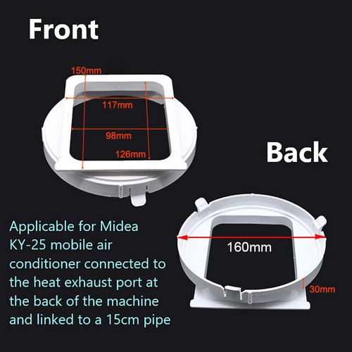 Portable Air Conditioner Window Kit Exhaust Hose Duct Interface Tube Connector - Picture 7 of 16