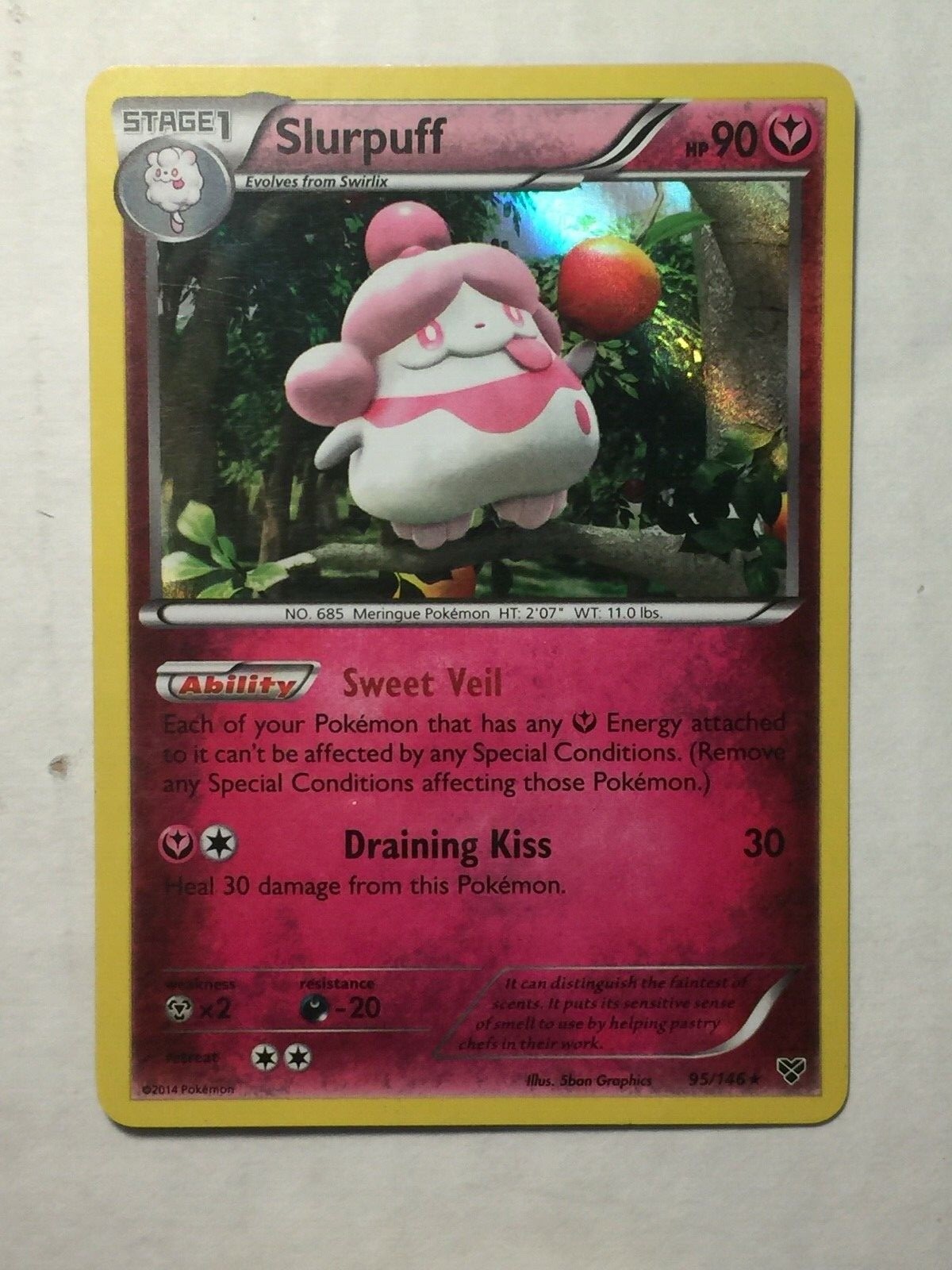 Pokemon Card XY Base Set Holo Slurpuff 95/146.