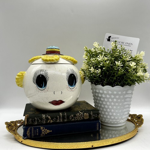 Vintage Royal Sealy Google Eye Pixie Girl Keksdose Dose - Beschreibung lesen - Bild 13 von 14