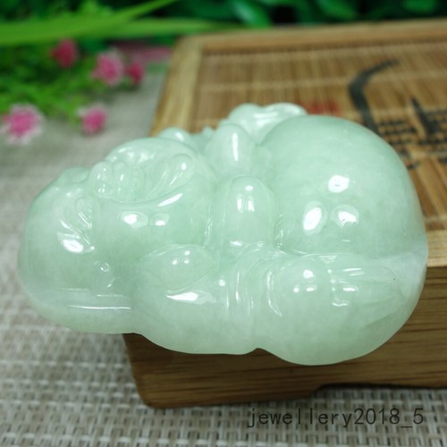 Certified Light Green Burma 100% Natural A jadeite jade Pendant~Buddha 大佛公 - Picture 8 of 17