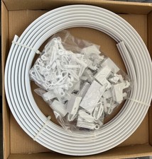 500cm BENDABLE WHITE COILED CURTAIN TRACK - BAY, STRAIGHT OR CURVED WINDOWS