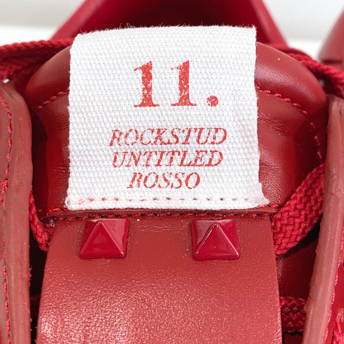 VALENTINO GARAVANI RED STUDDED ROCKSTUD UNTITLED ROSSO VALENTINO GARAVANI RED STUDDED ROCKSTUD UNTITLED ROSSO