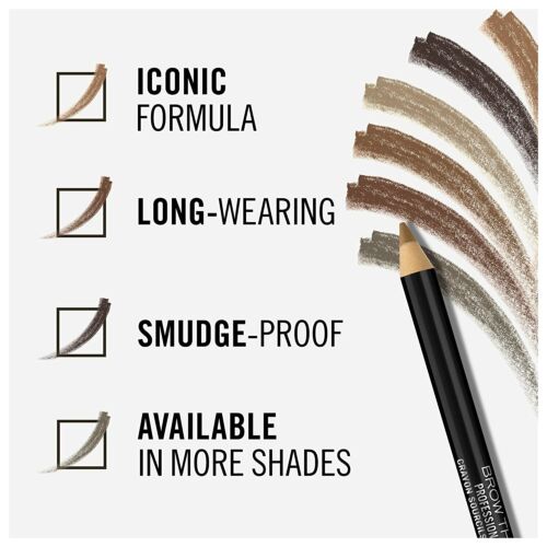 RIMMEL Professional Eyebrow Pencil With Brush 0.05 Ounce - Hazel *PACK OF 3* - Picture 6 of 8