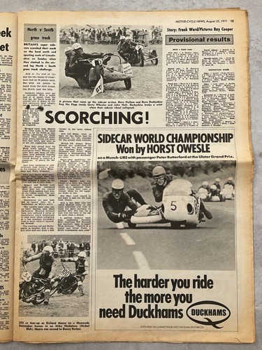 Motor Cycle News - 1 September 1971 - ISDT, British M-X GP - Vintage Newspaper - Picture 5 of 5