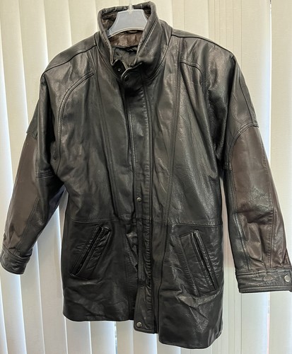 Herren Vintage 2-farbige feine LEDERJACKE von JACKSON HOLE! Warm & gesteppt! EUC! L - Bild 2 von 20