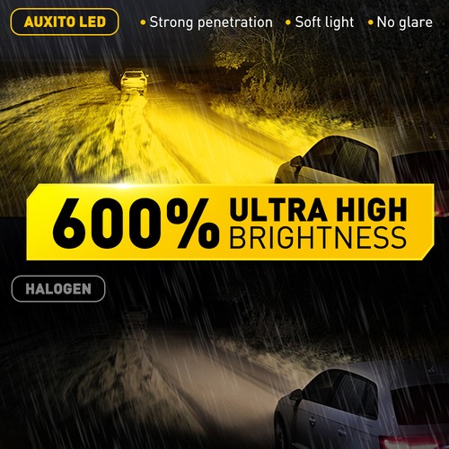 AUXITO H11 H8 H9 H16JP 6500K LED Fog Driving Light Bulbs Super Bright For Ford - Picture 6 of 22