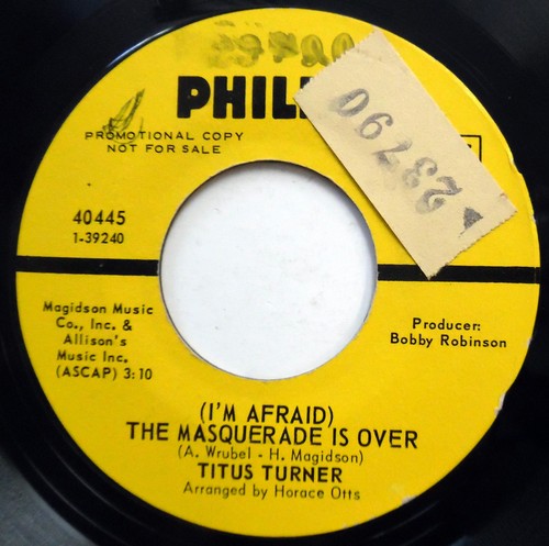 Titus Turner 45 Mary Mack / Masquerade VG Northern Soul Promo R&b e4853 - Foto 2 di 2