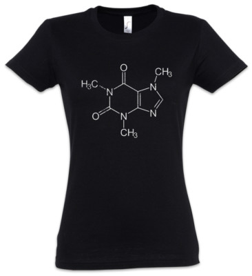 Caffeine Molecule Women T-Shirt Fun Geek Nerd Coffee Chemist Chemistry Teacher