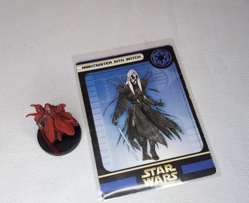 Star Wars Miniatures Nightsister Sith Witch 39/60 Imperial 17 2005 LFL con carta - Foto 4 di 5