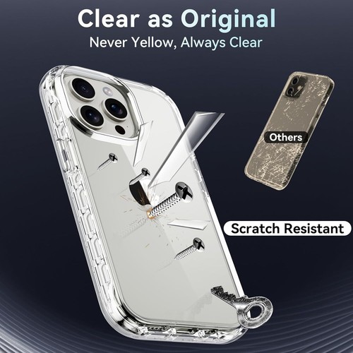 For iPhone 15 14 16 Pro Max 13 12 Shockproof Clear 360 Full Body Case Cover - Picture 6 of 9