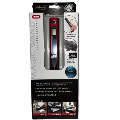 VuPoint Solutions ST415R RED Handheld Magic Wand Portable Scanner NEW IN BOX - Picture 8 of 8