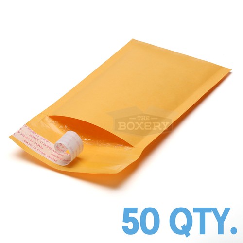 50 #000 5x8 "EcoSwift" Brand Kraft Bubble Padded Envelopes X-Wide - Foto 6