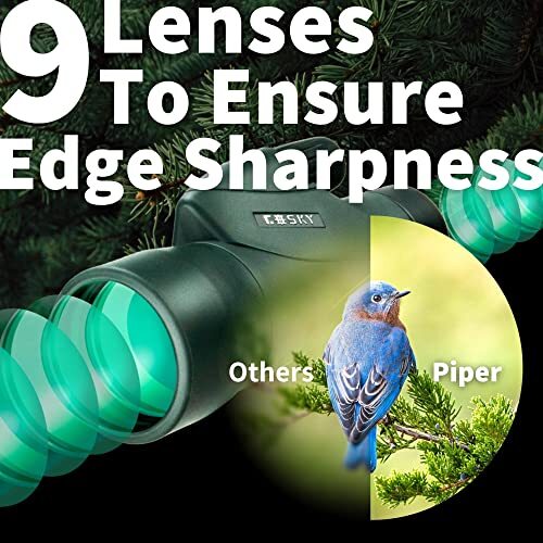 HD Monocular Telescope with BAK4 Prism & FMC Lens, Lightweight with 12x55 - Picture 4 of 6