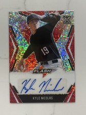 2020 Leaf Flash Red #BA-KN1 Kyle Nicolas Auto /5 Pittsburgh Pirates Card