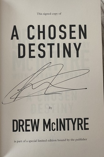 Drew McIntyre   *HAND SIGNED*  A Chosen Destiny Hardback Book ~  AUTOGRAPHED WWE - Picture 1 of 2