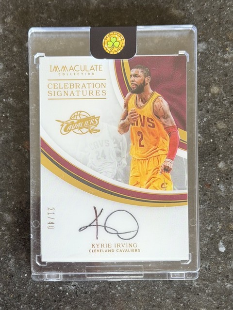 2016-17 Panini Immaculate Kyrie Irving Celebration Signatures /40 On-card auto