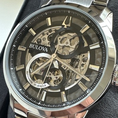 Bulova Sutton Automatic Skeleton Dial Men's Watch 96A208