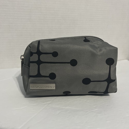American Airlines Eames Dot Pattern Bag Travel Toiletry Amenity Pouch 3x3x6 Gray