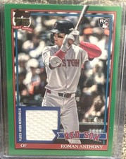 Tarjeta reliquia 2026 Topps Roman Anthony Green/99 1991 Boston Red Sox