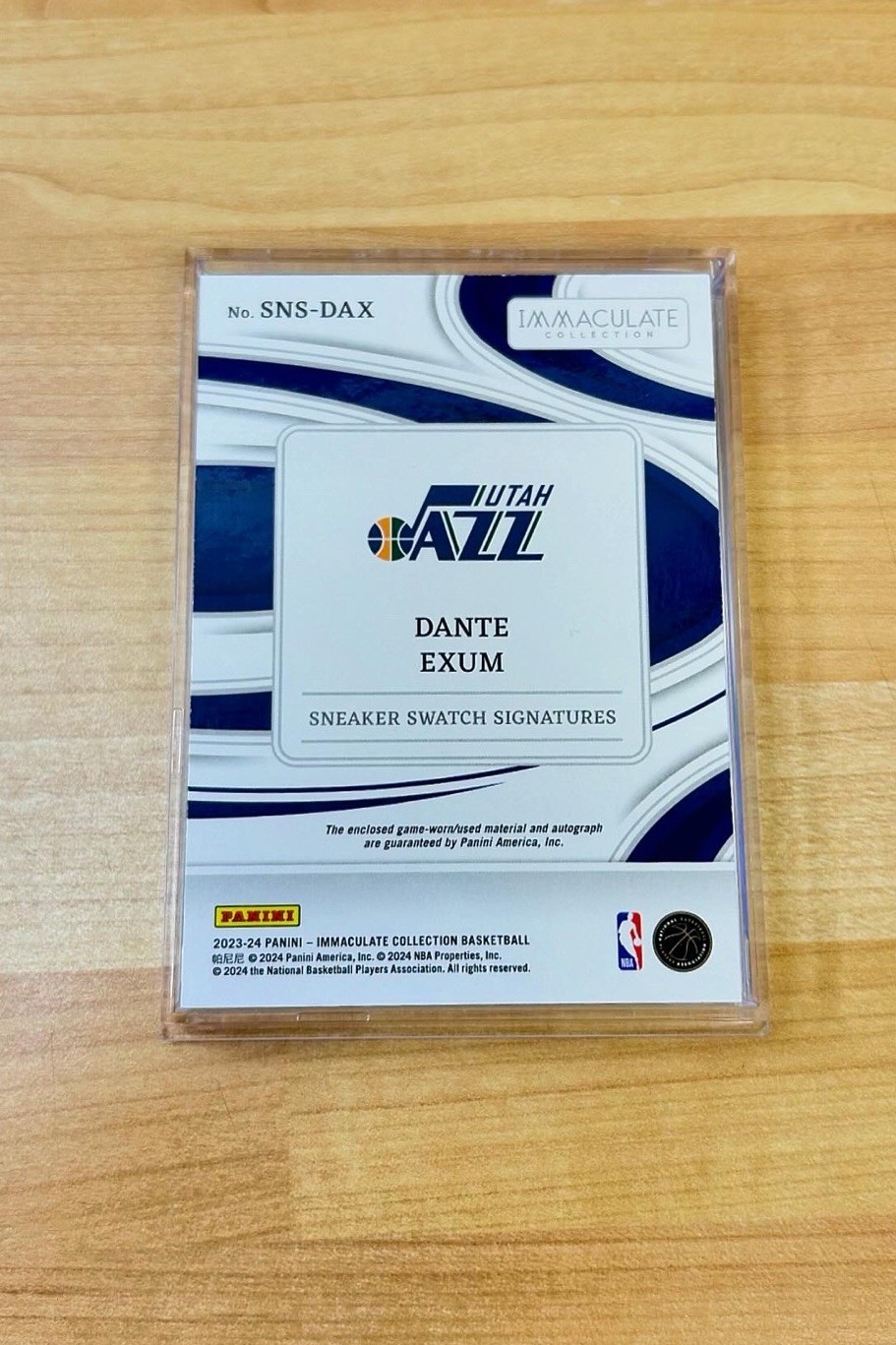 DANTE EXUM 2023 Panini Immaculate Sneaker Swatches GAME USED SHOE RED Auto /25 view 2