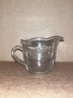 Vtg Creamer:Savannah Clear/ Anchor Hocking(Pressed Floral Design)