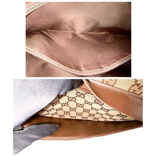 GUCCI Handbag Flower Logo Embossed GG Canvas Brown 0062103K Authentic - Bild 12 von 15