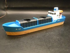 BRIO Freight Blue Cargo Ship Wooden Railway Train JB-427 No Cargo