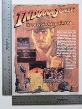 Indiana Jones Greatest Adventures Original Print Ad / Poster Game Gift Art