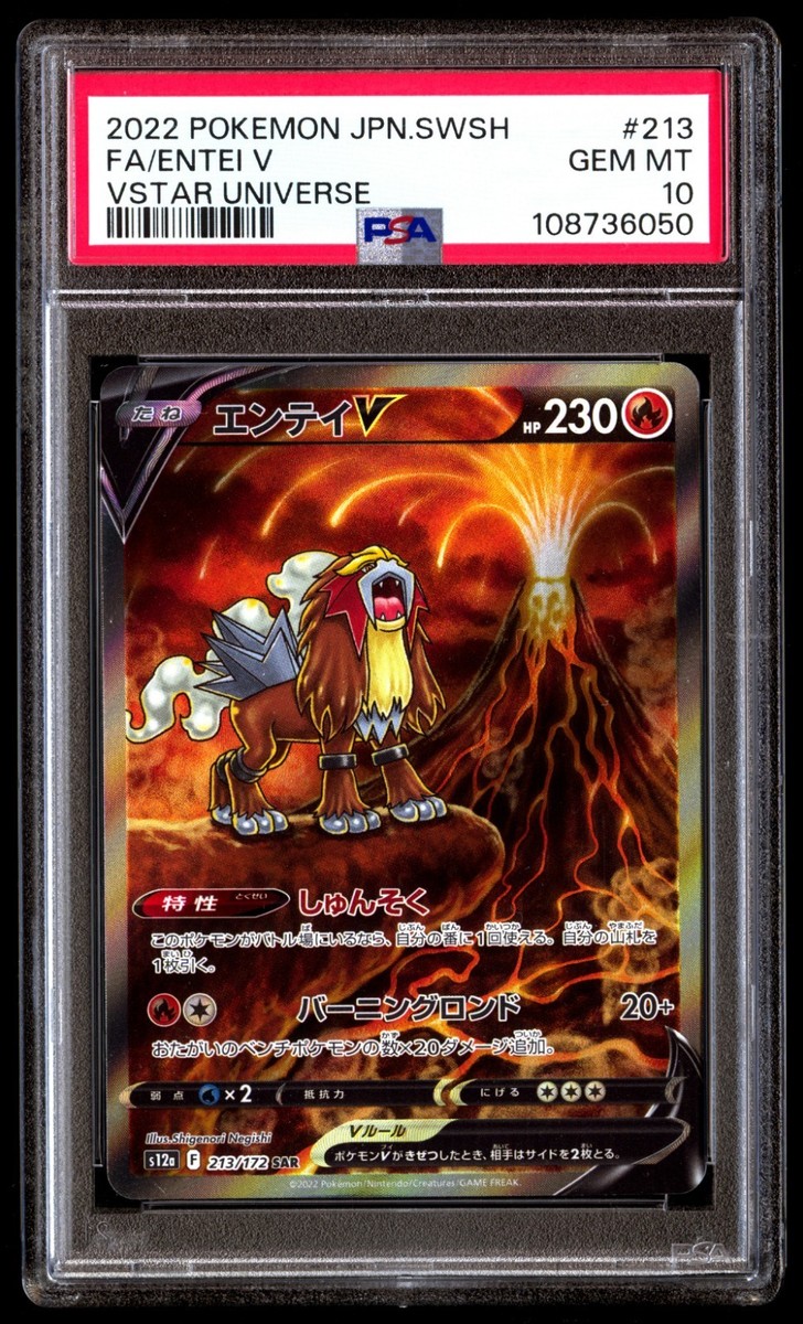 ポケモンカードゲーム Raikou V Suicune V Entei V psa10 PSA 10 SET Entei V Suicune V Raikou V 213 215 218 VSTAR