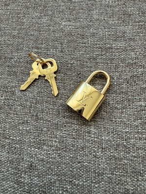 Louis Vuitton PadLock Lock 2 Key Brass Shinny Gold Number 315