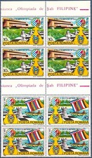 Romania 1992 Manila Olympics Chess Pieces Board Sports Sea Palm Trees Bl 4 MNH