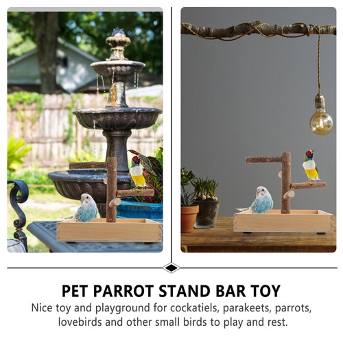 Bird Perch Stand Portable Tabletop Training Playground Play Gym Bird Cage Toy - Picture 10 of 12
