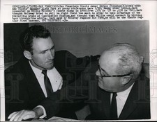 1961 Press Photo Giants owner Horace Stoneham with new manager Alvin Dark