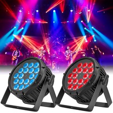 2PCS Waterproof RGBWAUV 18x15w LED Par Light DMX Outdoor Beam Stage Lighting DJ