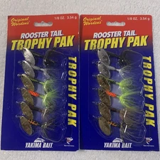(LOT OF 2) PACKS OF WORDENS ROOSTER TAIL TROPHY PAK 1/8oz. 12 BAITS TOTAL.