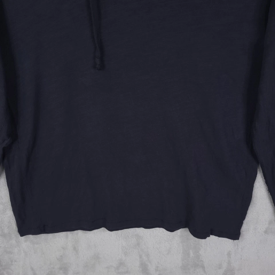 Мужская толстовка с капюшоном Rag And Bone размер XL темно-синяя опрятная легкая текстурированная тонкая хлопковая - Изображение 2 из 4