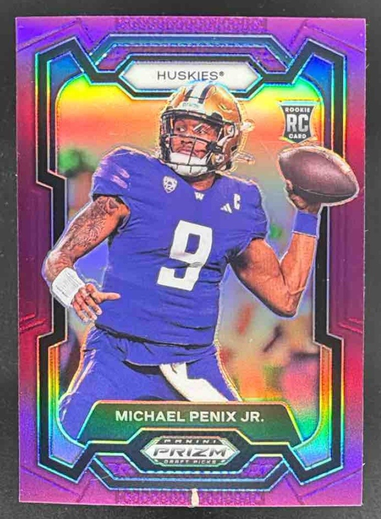 2024 Panini Prizm Collegiate Draft Picks Michael Penix Jr. Purple /75 #101 RC