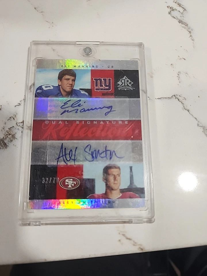 Upper Deck NFL 2005 Eli Manning y Alex Smith novato automático Foto 4 de 4
