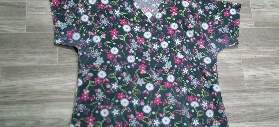 Ladies bonita scrubs Floral Design Mulicolor XL - Image 4 of 4