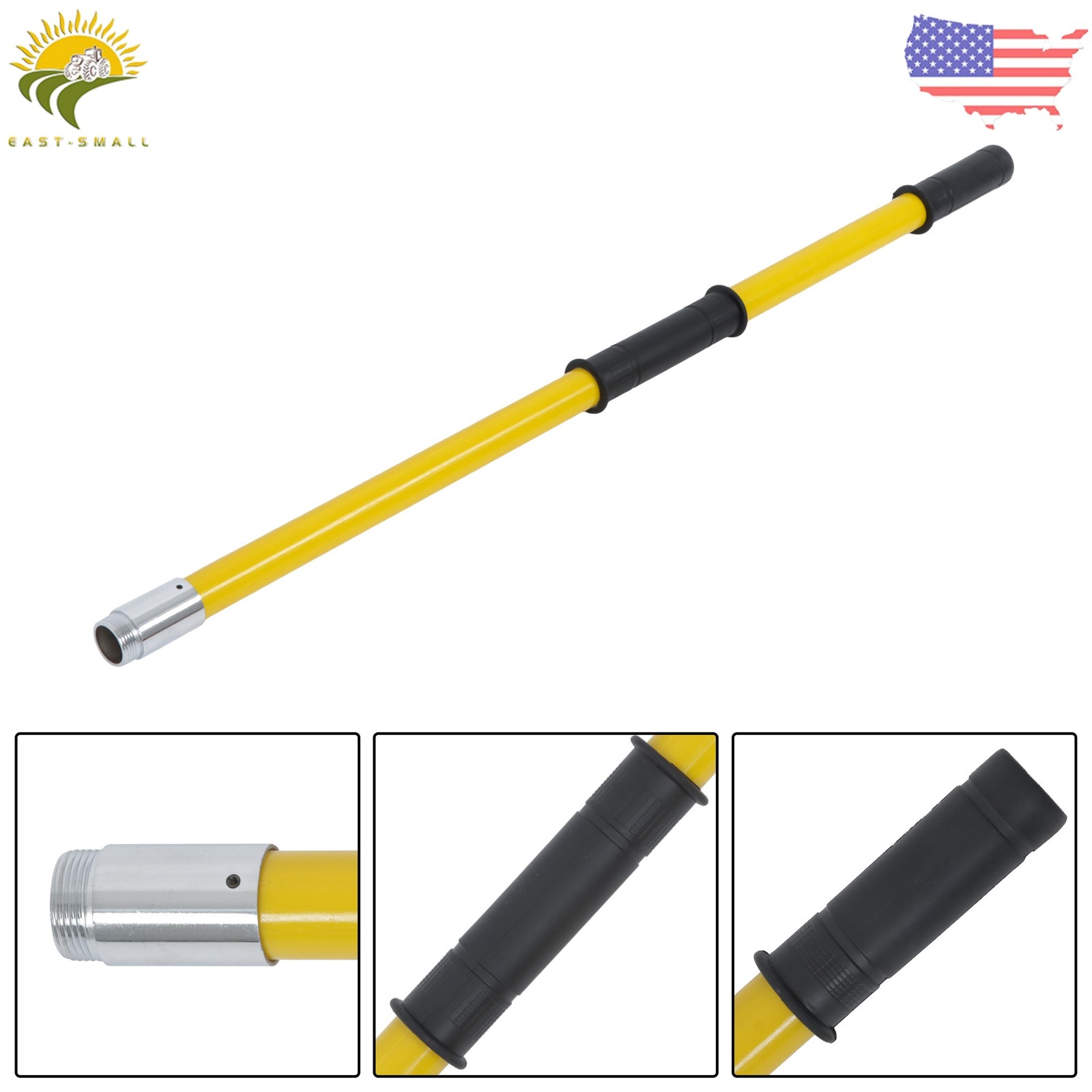 Pole Saws for Tree Trimming, 7.3-27 ft Manual Pole Saw Extendable Tree Yellow
