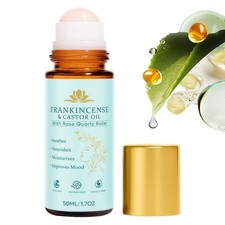 Frankincense  Castor Oil With Rose  Roller, Firm Skin  Reduce Line 50ml