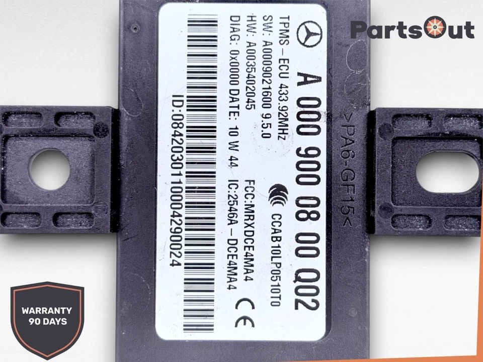 Mercedes-Benz C250 2013 módulo de control de monitor de presión de neumáticos OEM A0009000800Q02 Foto 3 de 3